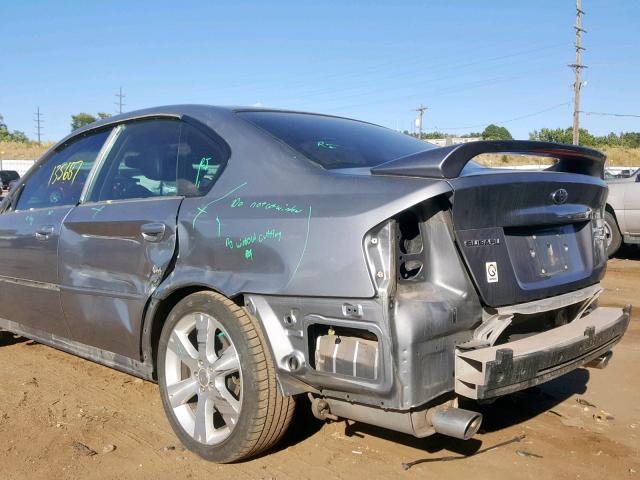 4S3BL676486217136 - 2008 SUBARU LEGACY GT SILVER photo 9