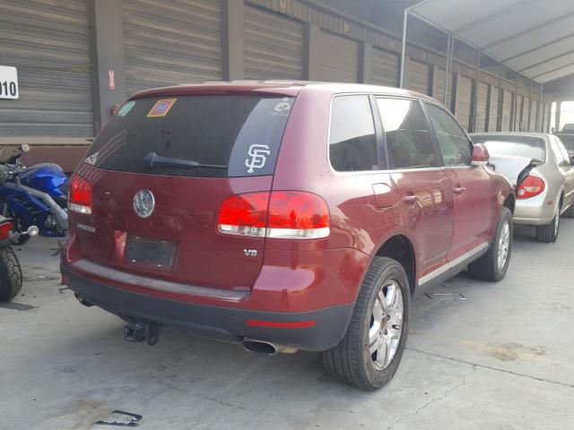 WVGZM77L55D078029 - 2005 VOLKSWAGEN TOUAREG 4. RED photo 4
