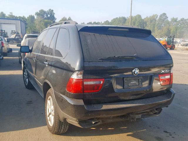 5UXFA13515LY08401 - 2005 BMW X5 3.0I BLACK photo 3