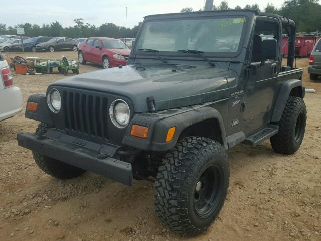 1J4FA49S22P726806 - 2002 JEEP WRANGLER / GREEN photo 2