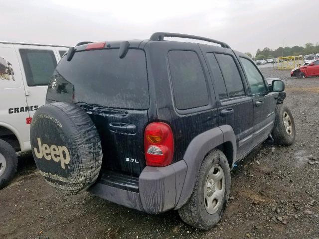 1J4GL48K13W651197 - 2003 JEEP LIBERTY SP BLACK photo 4