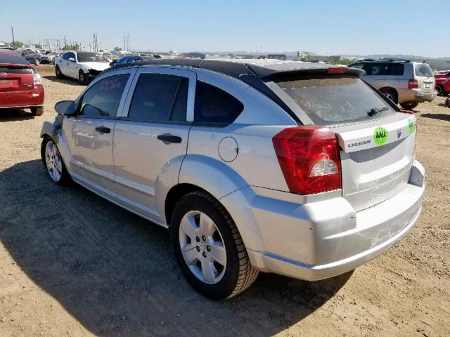 1B3HB48B07D268402 - 2007 DODGE CALIBER SX SILVER photo 3