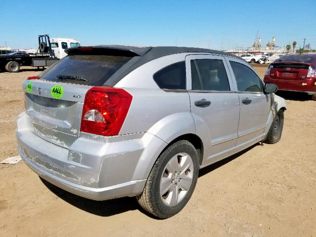 1B3HB48B07D268402 - 2007 DODGE CALIBER SX SILVER photo 4