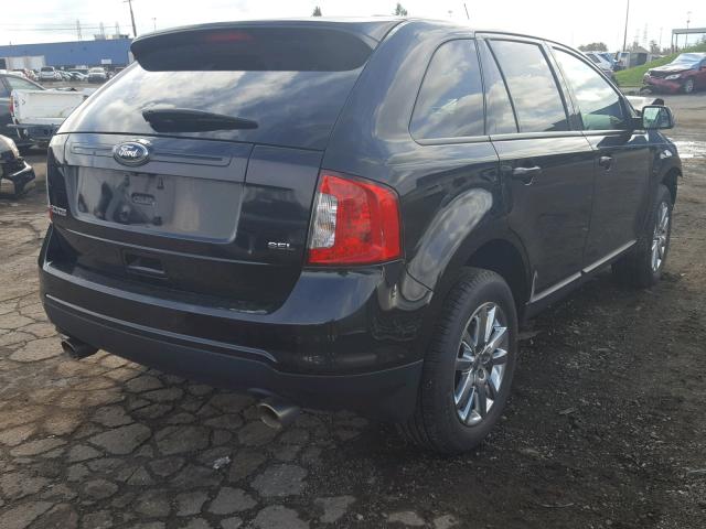 2FMDK3JC6EBB37242 - 2014 FORD EDGE SEL BLACK photo 4