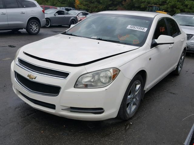 1G1ZH57B48F237595 - 2008 CHEVROLET MALIBU 1LT WHITE photo 2