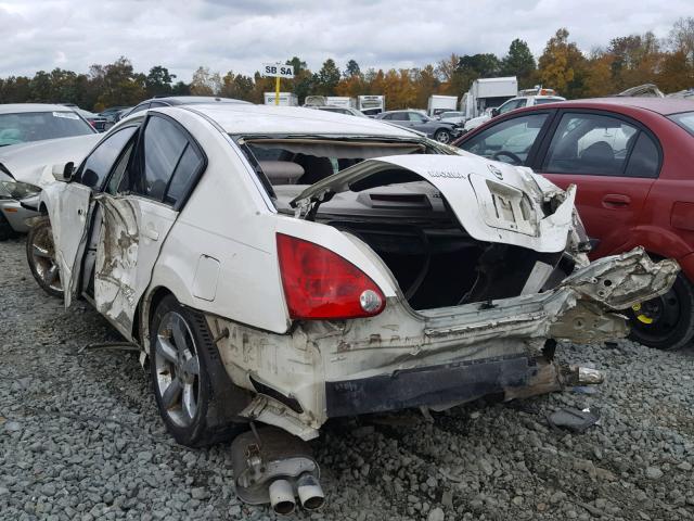 1N4BA41E65C858835 - 2005 NISSAN MAXIMA SE WHITE photo 3