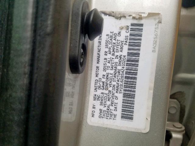 5Y2SL62854Z410204 - 2004 PONTIAC VIBE SILVER photo 10