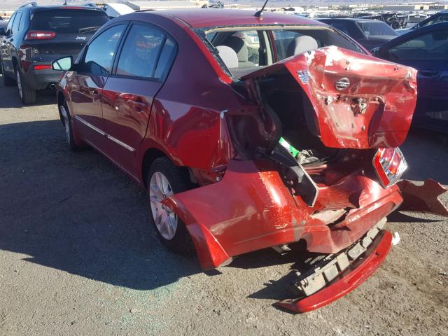 3N1AB6AP7CL717535 - 2012 NISSAN SENTRA 2.0 RED photo 3