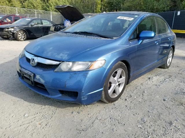 2HGFA16609H500338 - 2009 HONDA CIVIC LX-S Կապույտ լուսանկար 2