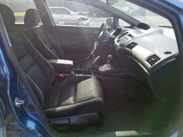 2HGFA16609H500338 - 2009 HONDA CIVIC LX-S Կապույտ լուսանկար 5