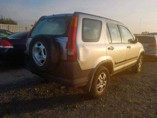 JHLRD78444C807821 - 2004 HONDA CR-V LX SILVER photo 4