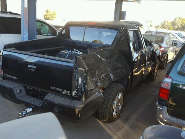 5FPYK1F41DB014422 - 2013 HONDA RIDGELINE BLACK photo 4