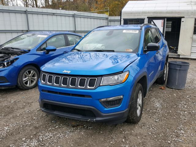 3C4NJDAB2JT113513 - 2018 JEEP COMPASS SP ლურჯი ფოტო 2