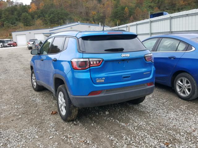3C4NJDAB2JT113513 - 2018 JEEP COMPASS SP ლურჯი ფოტო 3