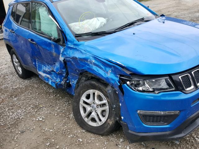 3C4NJDAB2JT113513 - 2018 JEEP COMPASS SP ლურჯი ფოტო 9