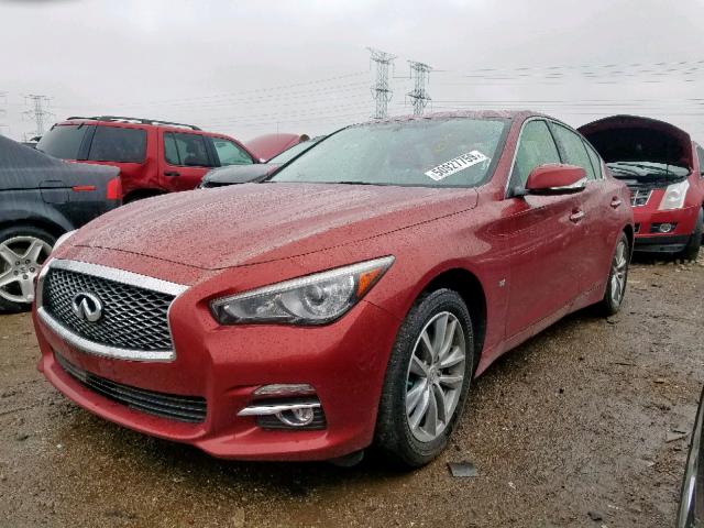 JN1BV7AR2EM693740 - 2014 INFINITI Q50 BASE RED photo 2