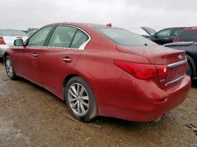 JN1BV7AR2EM693740 - 2014 INFINITI Q50 BASE RED photo 3