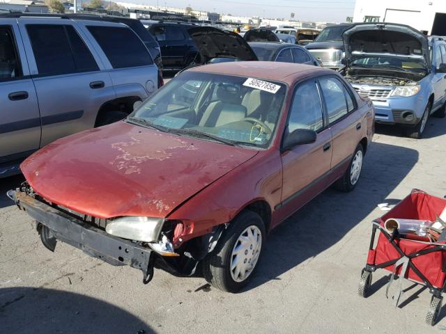 1Y1SK52882Z422014 - 2002 CHEVROLET GEO PRIZM RED photo 2