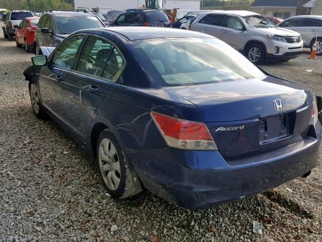 1HGCP26749A080811 - 2009 HONDA ACCORD EX BLUE photo 3