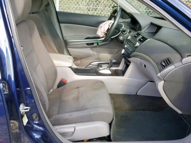 1HGCP26749A080811 - 2009 HONDA ACCORD EX BLUE photo 5