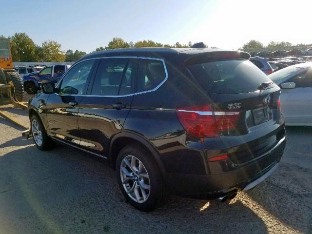 5UXWX7C54BL730984 - 2011 BMW X3 XDRIVE3 BLACK photo 3