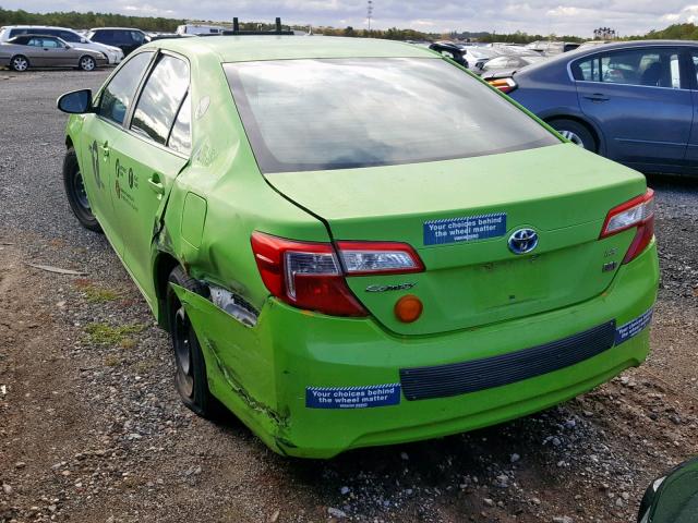 4T1BD1FK9CU047581 - 2012 TOYOTA CAMRY HYBR GREEN photo 3