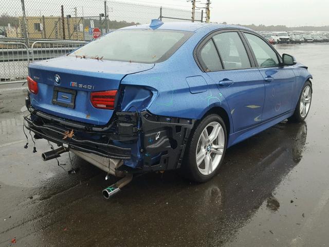 WBA8B7G53GNT70750 - 2016 BMW 340 XI BLUE photo 4