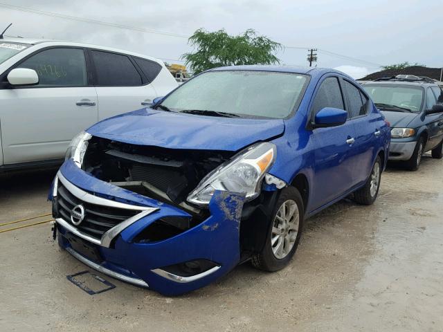 3N1CN7AP5GL862505 - 2016 NISSAN VERSA S BLUE photo 2