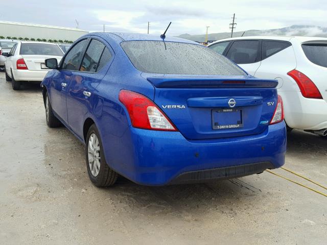 3N1CN7AP5GL862505 - 2016 NISSAN VERSA S BLUE photo 3