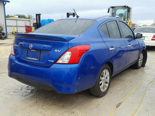 3N1CN7AP5GL862505 - 2016 NISSAN VERSA S BLUE photo 4