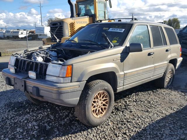 1J4GZ78YXSC614668 - 1995 JEEP GRAND CHER BROWN photo 2