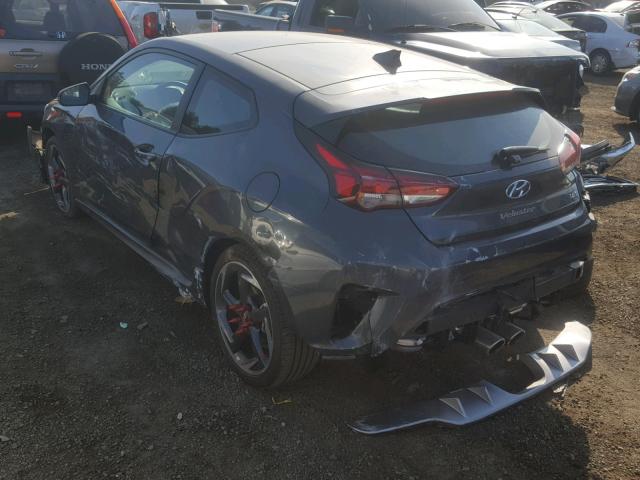 KMHTH6AB2KU003501 - 2019 HYUNDAI VELOSTER T CHARCOAL photo 3