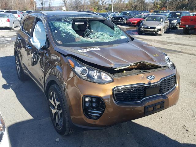 KNDPRCA68H7206405 - 2017 KIA SPORTAGE S BROWN photo 1