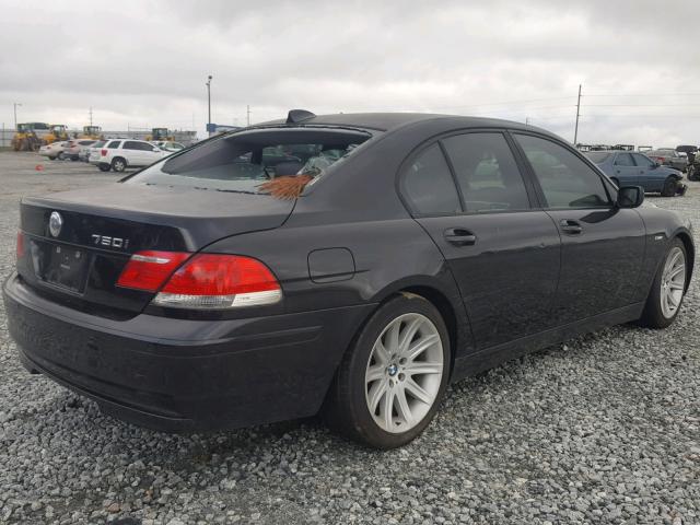 WBAHL83506DT03844 - 2006 BMW 750 I BLACK photo 4