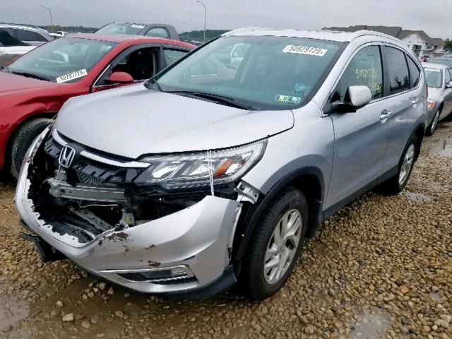 2HKRM4H74FH646013 - 2015 HONDA CR-V EXL SILVER photo 2