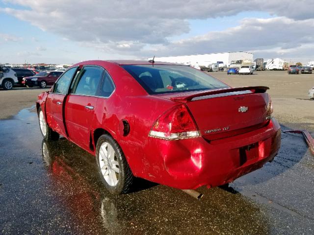 2G1WC5E30D1208898 - 2013 CHEVROLET IMPALA LTZ RED photo 3