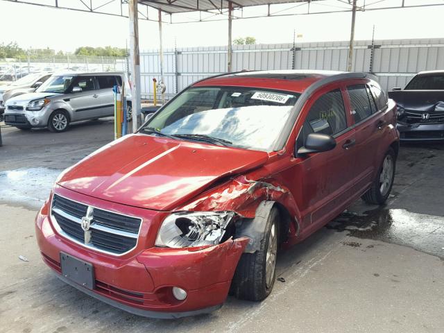 1B3HB48B77D532215 - 2007 DODGE CALIBER SX RED photo 2