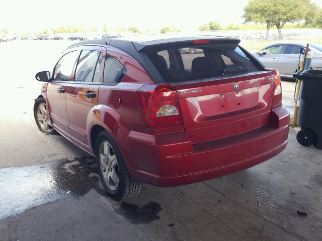 1B3HB48B77D532215 - 2007 DODGE CALIBER SX RED photo 3