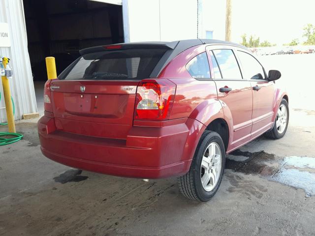 1B3HB48B77D532215 - 2007 DODGE CALIBER SX RED photo 4