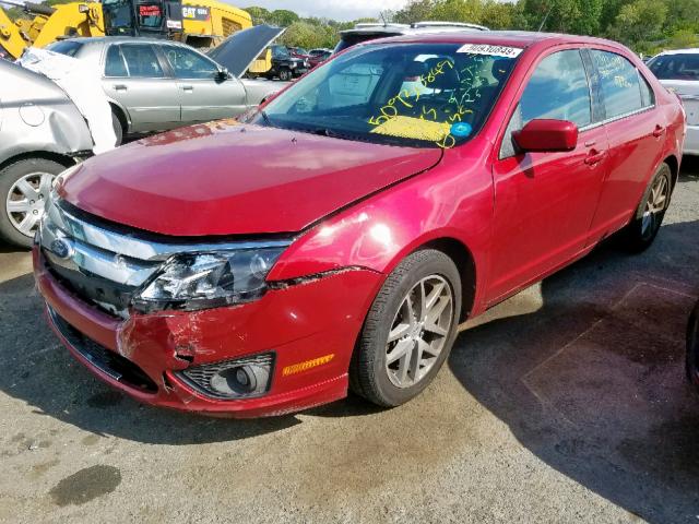 3FAHP0JAXBR332932 - 2011 FORD FUSION SEL RED photo 2