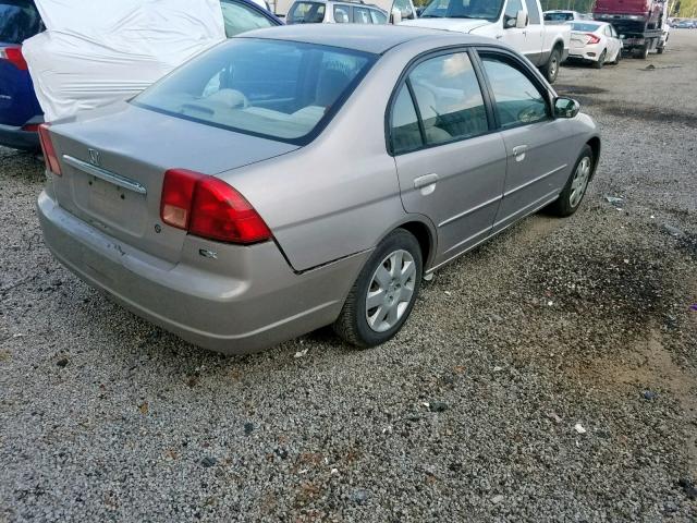 2HGES26751H559302 - 2001 HONDA CIVIC EX TAN photo 4