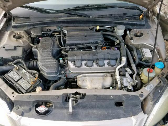 2HGES26751H559302 - 2001 HONDA CIVIC EX TAN photo 7