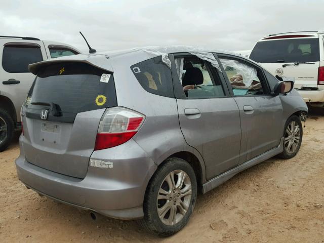 JHMGE88489S045709 - 2009 HONDA FIT SPORT SILVER photo 4