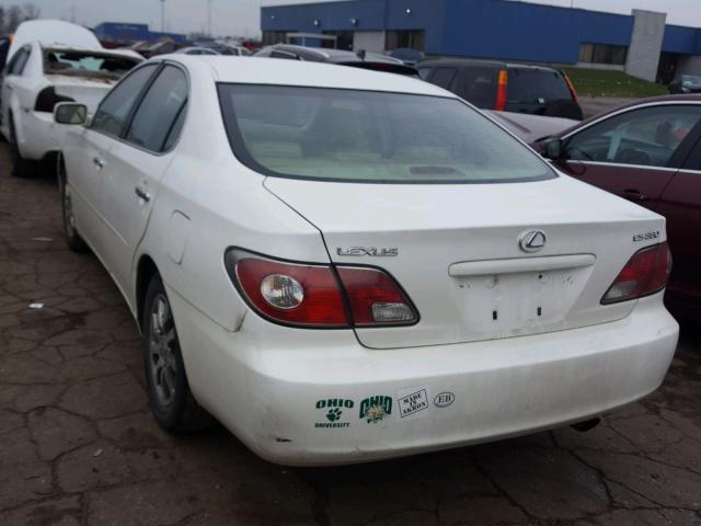 JTHBA30G640009410 - 2004 LEXUS ES 330 WHITE photo 3