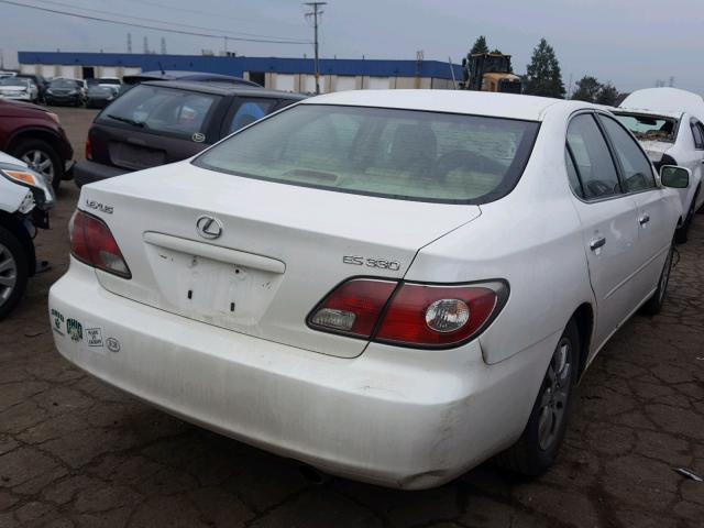 JTHBA30G640009410 - 2004 LEXUS ES 330 WHITE photo 4