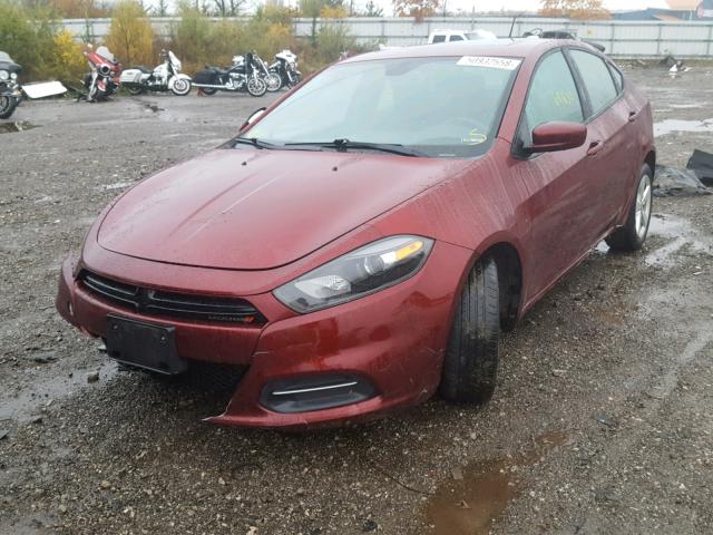 1C3CDFBB6FD374752 - 2015 DODGE DART SXT MAROON photo 2