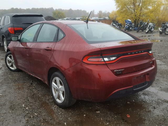 1C3CDFBB6FD374752 - 2015 DODGE DART SXT MAROON photo 3