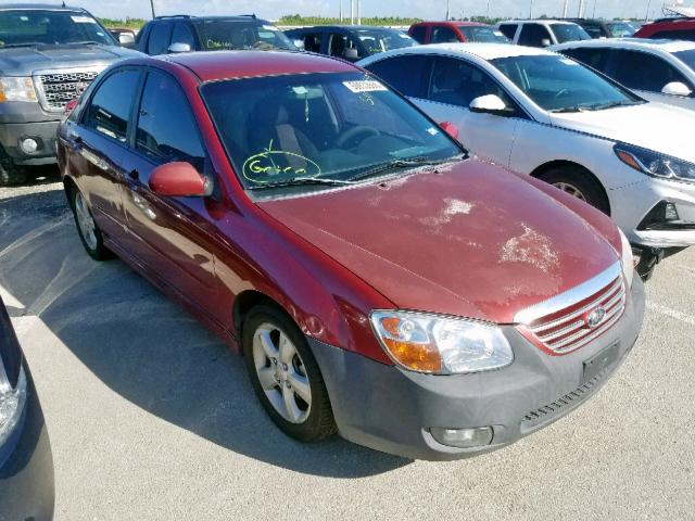 KNAFE121085018601 - 2008 KIA SPECTRA EX BURGUNDY photo 1