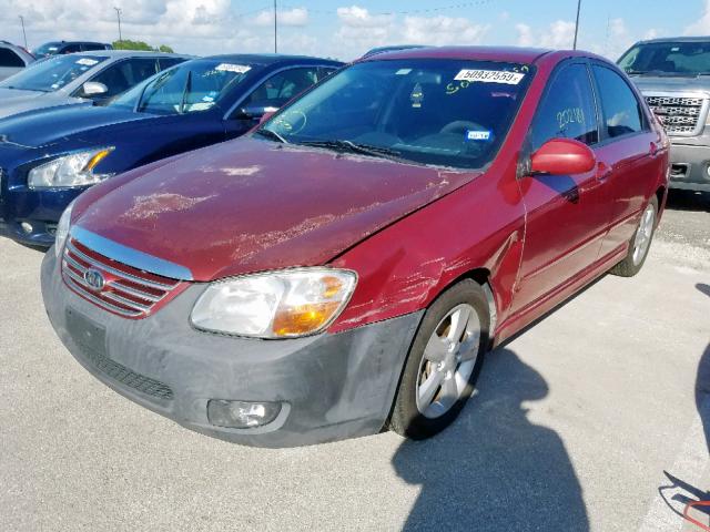 KNAFE121085018601 - 2008 KIA SPECTRA EX BURGUNDY photo 2