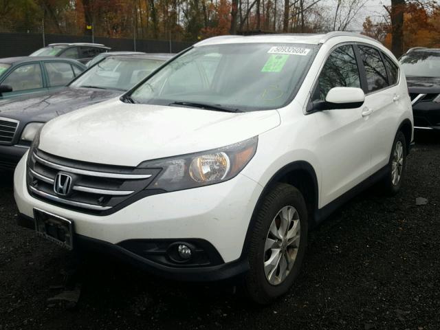 5J6RM4H76EL018314 - 2014 HONDA CR-V EXL WHITE photo 2